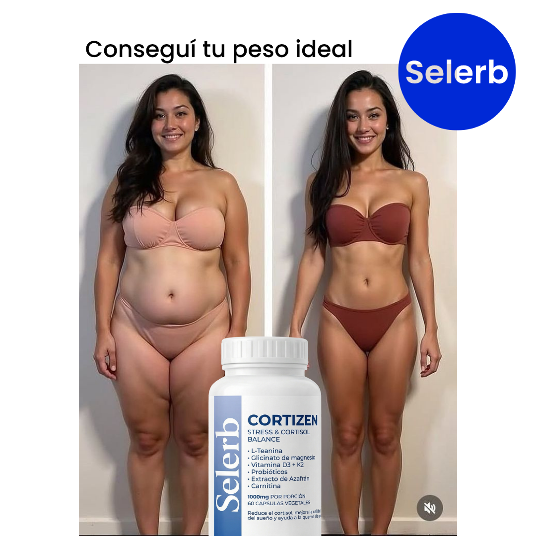 Selerb Cortizen / Capsulas Adelgazantes / Cortisol + Rutina para bajar +10Kg en 2 meses